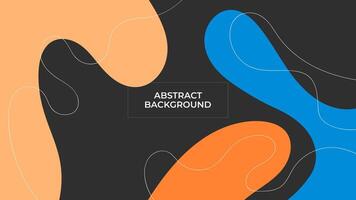 ABSTRACT DARK BACKGROUND WITH HAND DRAWN BLOB SHAPES PASTEL FLAT COLOR DESIGN TEMPLATE FOR WALLPAPER, COVER DESIGN, HOMEPAGE DESIGN, GRRETING CARD vector
