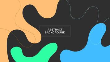 ABSTRACT DARK BACKGROUND WITH HAND DRAWN BLOB SHAPES PASTEL FLAT COLOR DESIGN TEMPLATE FOR WALLPAPER, COVER DESIGN, HOMEPAGE DESIGN, GRRETING CARD vector