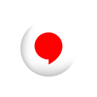 Red Speech bubbles message, Empty dialogue balloon png