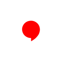 Red Speech bubbles message, Empty dialogue balloon png