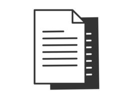 Illustration a icon depicting documents, suitable for web and mobile applications, isolated for use in graphic and design. vector