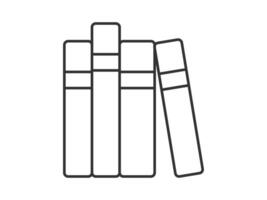 illustration of a library theme icon with books arranged on shelves vector