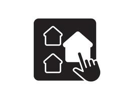 Icon a house representation, isolated against a clean background. This simple symbol evokes a sense of warmth and security, embodying the concept of home. vector
