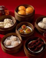 Dimsum is a snack originating from China. This food is usually eaten as breakfast or an afternoon snack photo