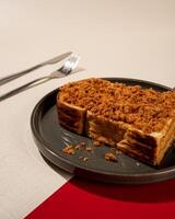 Roti Bakar is a typical grilled Indonesian sandwich, consisting of two slices of bread and a filling of shredded beef photo