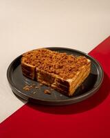 Roti Bakar is a typical grilled Indonesian sandwich, consisting of two slices of bread and a filling of shredded beef photo