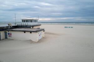 lonely beach and sea of Berck sur mer France photo