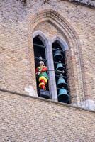 medieval window on a house wall photo