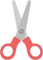Flat illustration of open scissor isolated on white background. vector
