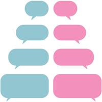 Cute message bubbles icons isolated on white background. vector