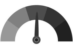 Flat illustration of icon speedometer isolated on white background vector