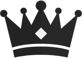 Black king crowns isolated on white background. vector