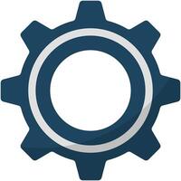 Cog flat icon isolated on white background. vector