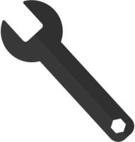 Wrench flat icon isolated on white background. vector