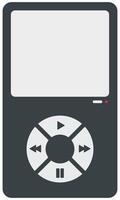 MP3 player flat illustration isolated on white background. vector