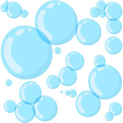 Bubbles cartoon illustration isolated on white background.