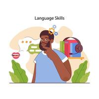 Cognitive skill. Human cognitive function, ability or capacity to process vector