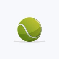 Tenis ball with realistic shape and 3D vector