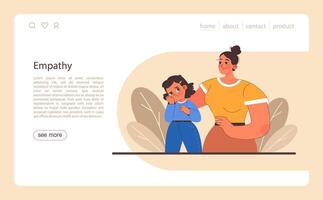 Patience web banner or landing page. Calm person finding vector