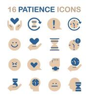 Patience web banner or landing page. Calm person finding vector