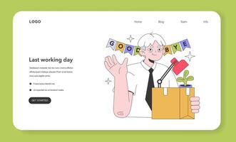 Senior life milestones web banner or landing page. Getting old and maturing, vector