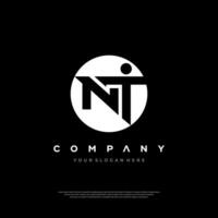 NT Initials in Bold Typography vector