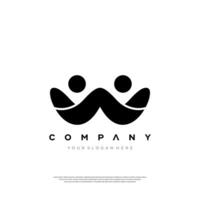Unity Emblem W Symbol of Partnership vector