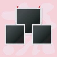 Collage Photo Frame Illustration Between The Walls, Collage Presentation Frame Mockup album And Element. Photo Frame Film Isolated, Image Border Gallery . vector