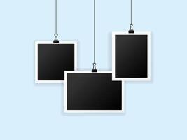 Collage Photo Frame Illustration Between The Walls, Collage Presentation Frame Mockup album And Element. Photo Frame Film Isolated, Image Border Gallery . vector