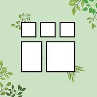 Collage Photo Frame Template Illustration Design, Picture Collage Presentation Frame Element, Photo Frame Isolated, Collage Frame Presentation And Mockup Album And Element. vector