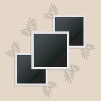 Collage Photo Frame Illustration Between The Walls, Collage Presentation Frame Mockup album And Element. Photo Frame Film Isolated, Image Border Gallery . vector