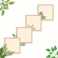Collage Photo Frame Template Illustration Design, Picture Collage Presentation Frame Element, Photo Frame Isolated, Collage Frame Presentation And Mockup Album And Element. vector