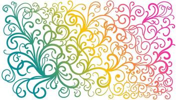 Curly hand drawn pattern, not seamless, curly background isolated on white, banner, card, backdrop vector