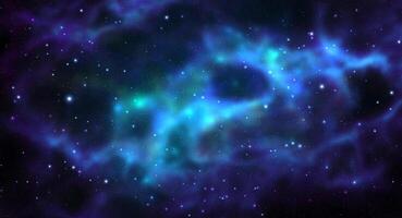 Space background with realistic nebula and shining stars. Magic colorful galaxy with stardust vector
