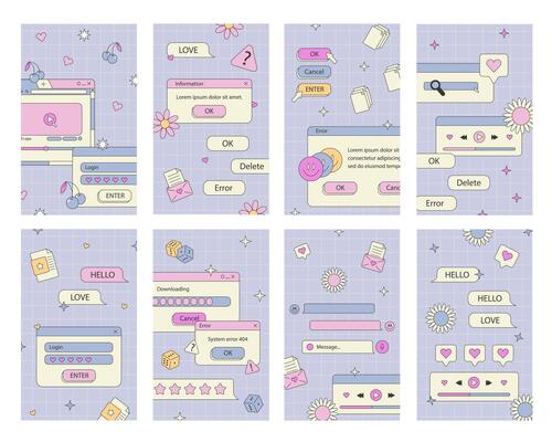 Cute nostalgic 90s retro vaporwave post.