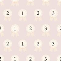 Geometric seamless pattern of hobbyhorsing rosette awards vector