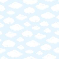 Laconic modern seamless cloud pattern vector