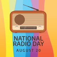 National Radio Day design template good for celebration usage. radio illustration. eps 10. vector
