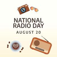 National Radio Day design template good for celebration usage. radio illustration. eps 10. vector
