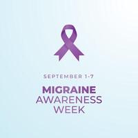 Migraine Awareness Week design template good for celebration. ribbon design template. ribbon . flat design. eps 10. vector