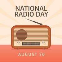 National Radio Day design template good for celebration usage. radio illustration. eps 10. vector