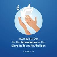 International Day of Remembrance of the Victims of Slavery and the Transatlantic Slave Trade design template good for celebration usage. flat design. eps 10. vector