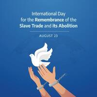 International Day of Remembrance of the Victims of Slavery and the Transatlantic Slave Trade design template good for celebration usage. flat design. eps 10. vector
