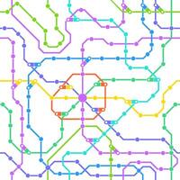 Metro subway map, city public transport scheme seamless pattern. Underground train station map, subway metro scheme background illustration. Subway tube map vector