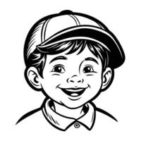 child smiling with cap vector