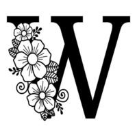 Luxurious Alphabet W vector