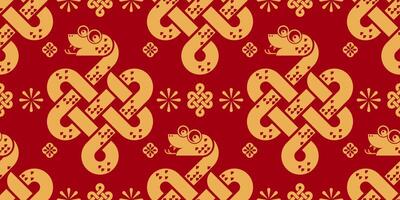 Seamless pattern happy chinese new year 2025 the snake zodiac sign with asian elements paper cut style on color background. vector
