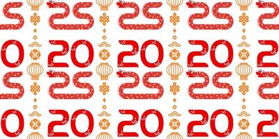 Seamless pattern happy chinese new year 2025 the snake zodiac sign with asian elements paper cut style on color background. vector