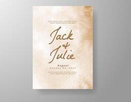 Wedding invitation with abstract watercolor background vector