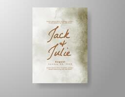 Wedding invitation with abstract watercolor background vector